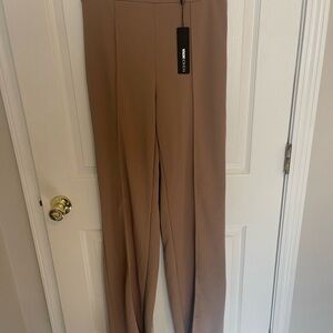 Fashion Nova Classic Tan Trousers